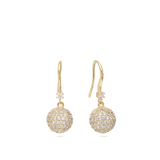 Gotas, Bañado en oro, Zirconia cúbica artificial