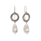 Gotas, Plata de Ley 925, Perla Swarovski artificial