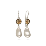 Gotas, Plata de Ley 925, Cristal Swarovski artificial, Perla Swarovski artificial