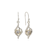 Gotas, Plata 925 con oro 9k, Zirconia cúbica artificial