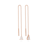 Gotas, Bañado en oro rosa, Zirconia cúbica artificial
