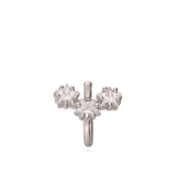 pendiente de hélice, Plata 925 bañada en rodio, Zirconia cúbica artificial