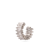 pendiente de hélice, Plata 925 bañada en rodio, Zirconia cúbica artificial