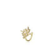 pendiente de hélice, Bañado en oro, Zirconia cúbica artificial