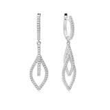 Gotas, Plata 925 bañada en rodio, Zirconia cúbica artificial