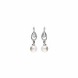 Gotas, Plata 925 bañada en rodio, Zirconia cúbica artificial, Perla cultivada