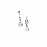 Gotas, Plata 925 bañada en rodio, Zirconia cúbica artificial, Perla cultivada
