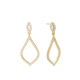 Gotas, Bañado en oro, Zirconia cúbica artificial
