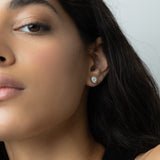 Tuerca, Plata 925 bañada en rodio, Zirconia cúbica artificial