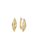 Gotas, Bañado en oro, Zirconia cúbica artificial