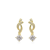 Gotas, Bañado en oro, Zirconia cúbica artificial