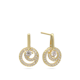 Gotas, Bañado en oro, Zirconia cúbica artificial