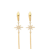 Gotas, Bañado en oro, Zirconia cúbica artificial