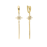 Gotas, Bañado en oro, Zirconia cúbica artificial
