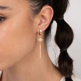 Gotas, Bañado en oro, Zirconia cúbica artificial