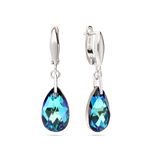 Gotas, Plata 925 bañada en rodio, Cristal Swarovski artificial