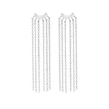 Gotas, Plata 925 bañada en rodio, Zirconia cúbica artificial