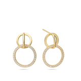 Gotas, Bañado en oro, Zirconia cúbica artificial