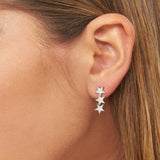 Gotas, Plata 925 bañada en rodio, Zirconia cúbica artificial