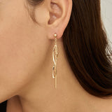 Gotas, Bañado en oro, Zirconia cúbica artificial