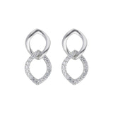 Gotas, Plata 925 bañada en rodio, Zirconia cúbica artificial