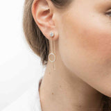 Gotas, Bañado en oro, Zirconia cúbica artificial