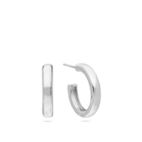 Aros, Plata 925 bañada en rodio, Sin piedra