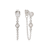 Gotas, Plata 925 bañada en rodio, Zirconia cúbica artificial