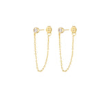 Gotas, Bañado en oro, Zirconia cúbica artificial