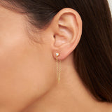 Gotas, Bañado en oro, Zirconia cúbica artificial