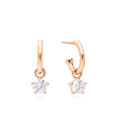 Aros, Bañado en oro rosa, Zirconia cúbica artificial