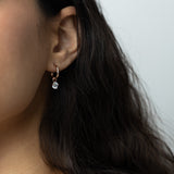 Aros, Bañado en oro rosa, Zirconia cúbica artificial
