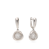 Gotas, Plata 925 bañada en rodio, Zirconia cúbica artificial