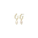 Gotas, Bañado en oro, Zirconia cúbica artificial, Perla cultivada