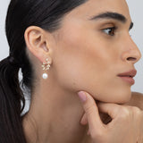 Gotas, Bañado en oro, Zirconia cúbica artificial, Perla cultivada