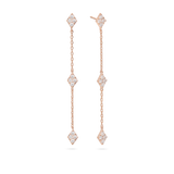 Gotas, Bañado en oro rosa, Zirconia cúbica artificial