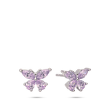 Tuerca, Plata 925 bañada en rodio, Zirconia cúbica artificial