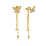 Gotas, Bañado en oro, Zirconia cúbica artificial