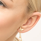 Gotas, Bañado en oro, Zirconia cúbica artificial