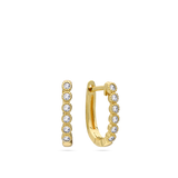 Aros, Bañado en oro, Zirconia cúbica artificial