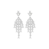 Gotas, Plata 925 bañada en rodio, Zirconia cúbica artificial