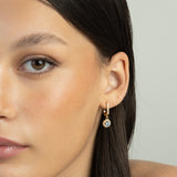 Gotas, Bañado en oro, Zirconia cúbica artificial