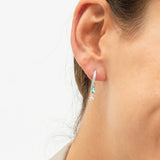 Gotas, Plata 925 bañada en rodio, Zirconia cúbica artificial
