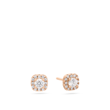 Tuerca, Bañado en oro rosa, Zirconia cúbica artificial