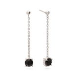 Gotas, Plata 925 bañada en rodio, Zirconia cúbica artificial