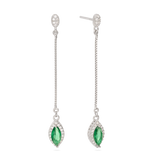 Gotas, Plata 925 bañada en rodio, Zirconia cúbica artificial