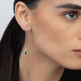 Gotas, Plata 925 bañada en rodio, Zirconia cúbica artificial