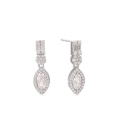 Gotas, Plata 925 bañada en rodio, Zirconia cúbica artificial