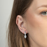 Gotas, Plata 925 bañada en rodio, Zirconia cúbica artificial