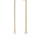 Gotas, Bañado en oro, Zirconia cúbica artificial, Perla cultivada
